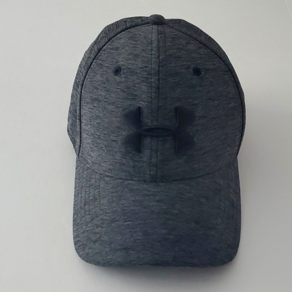 UNDER ARMOUR Men's L/XL Grey Black Baseball Cap Pre-Owned